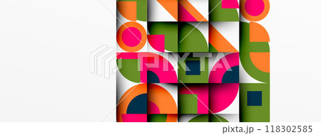 Modern geometrical abstract background - circles. Business or technology presentation design Modern geometrical abstract background - circles. Business or technology presentation design 118302585