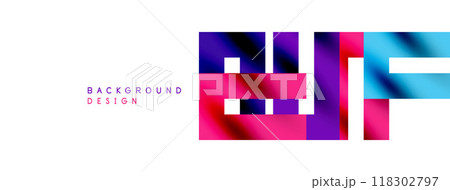 Colorful squares, lines minimal abstract background. Vector Illustration For Wallpaper, Banner, Background, Card, Book Illustration, landing page Colorful squares, lines minimal abstract background. Vector Illustration For Wallpaper, Banner, Background, Card, Book Illustration, landing page 118302797