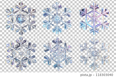 Snowflake Set - The fine detail and symmetry stand out, expressing the coldness and delicacy of winter. Snowflake Set - The fine detail and symmetry stand out, expressing the coldness and delicacy of winter. 118303040