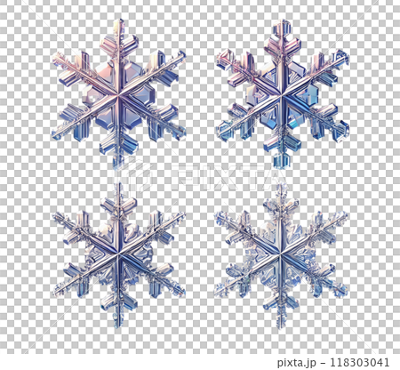 雪花套裝 - 精緻的細節和對稱性脫穎而出,表達冬天的寒冷和精緻。 雪花套裝 - 精緻的細節和對稱性脫穎而出,表達冬天的寒冷和精緻。 118303041