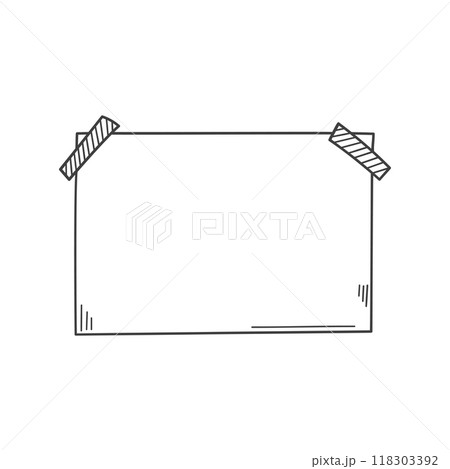 Hand drawn memo paper sheet icon in flat style. Doodle sketch vector illustration on isolated background. Doodle page sign business concept. Hand drawn memo paper sheet icon in flat style. Doodle sketch vector illustration on isolated background. Doodle page sign business concept. 118303392