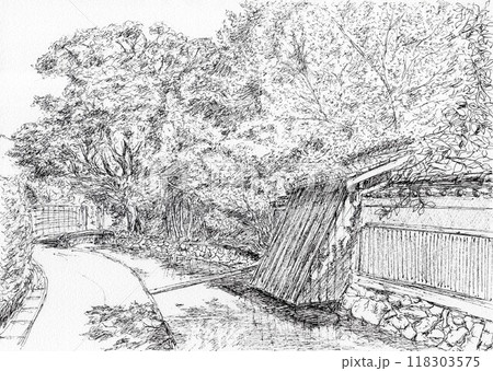 藍場川の流れ 118303575