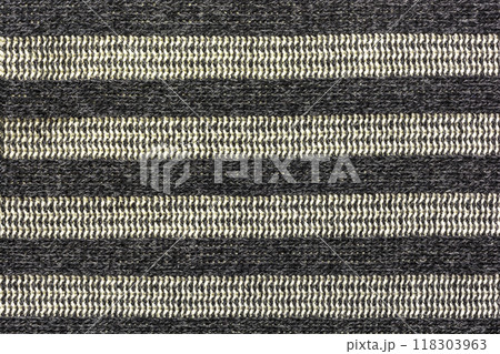 Background, texture, fabric with horizontal stripes of black and bright colors 118303963