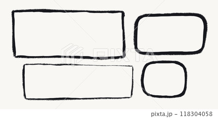 Black square frame with grunge torn edges. Vector illustration of rough ripped rectangle isolated on light background. Ideal for collages and stickers Black square frame with grunge torn edges. Vector illustration of rough ripped rectangle isolated on light background. Ideal for collages and stickers 118304058