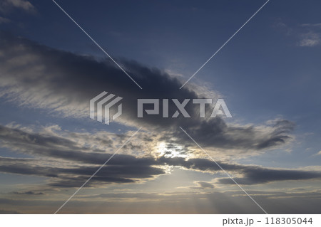 blue sky with clouds as background 118305044