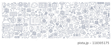 Innovate technology pattern. Infographic startup. Business brainstorm. Data icon. Social network. Strategy project. Abstract cloud connection. Education concept. Line symbols. Vector garish background Innovate technology pattern. Infographic startup. Business brainstorm. Data icon. Social network. Strategy project. Abstract cloud connection. Education concept. Line symbols. Vector garish background 118305175