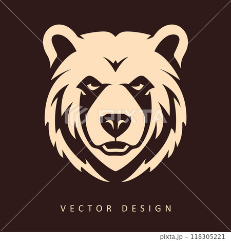 bear minimalist elegant vector design isolated illustration 118305221
