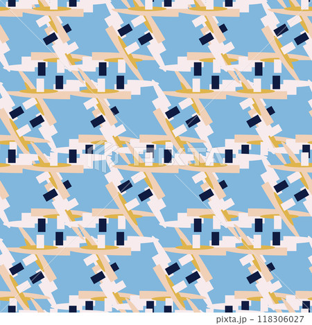 Textile motif seamless pattern. Lux fabric design textile swatch ladies dress, man shirt all over print block.  118306027