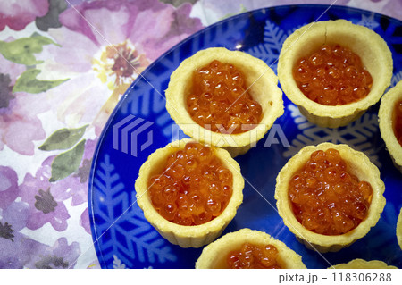 Red caviar on the table Red caviar on the table 118306288