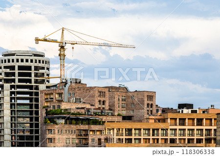 construction of apartment buildings in Yerevan 118306338