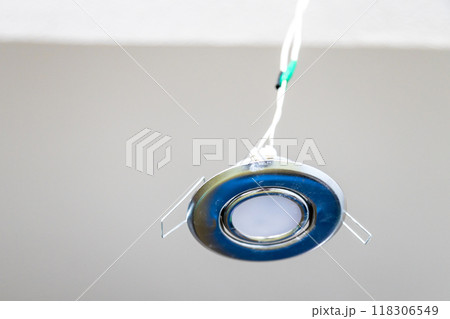 repairing built-in ceiling light in room repairing built-in ceiling light in room 118306549