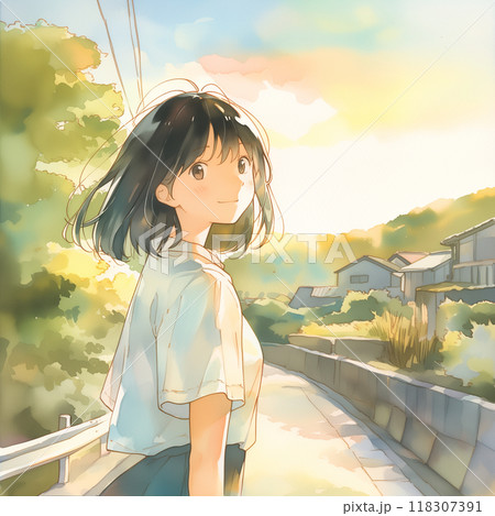 下校中の女の子 118307391
