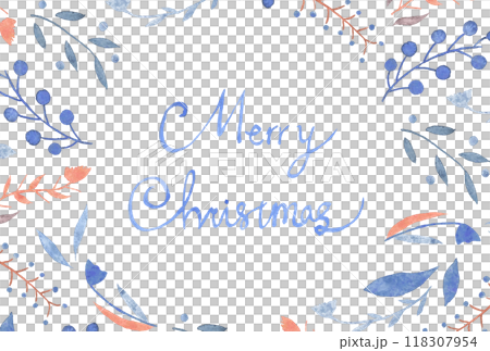 Stylish Christmas title with watercolor touch 118307954