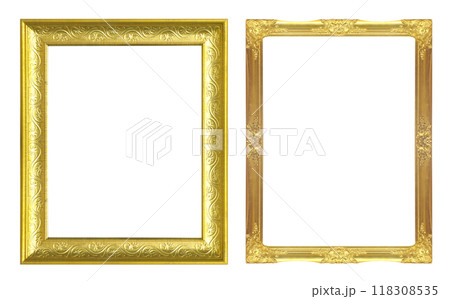 vintage old golden photo frame 118308535