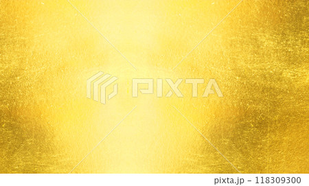Shiny yellow leaf gold foil texture 118309300