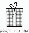 a gift box in a cage with ties. contour image 118310064