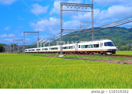 緑が眩しい盛夏の大阪線を駆け抜けるアーバンライナー 118310162