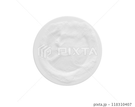 plate with a soap bubbles isolated on white background plate with a soap bubbles isolated on white background 118310407