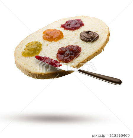 Sliced white bread Sliced white bread 118310469