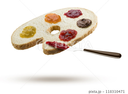 Sliced white bread Sliced white bread 118310471