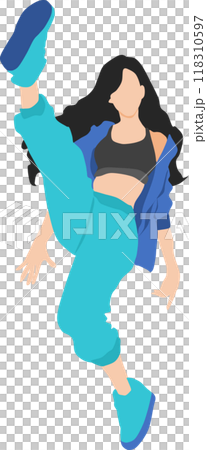 Illustration of a woman dancing Illustration of a woman dancing 118310597