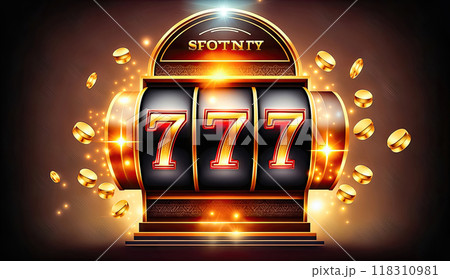 Jackpot Delight: Three Sevens on Slot Machine - Generative AI Jackpot Delight: Three Sevens on Slot Machine - Generative AI 118310981