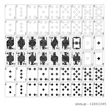 Playing Cards Full Deck Pack Card Designs 118311345