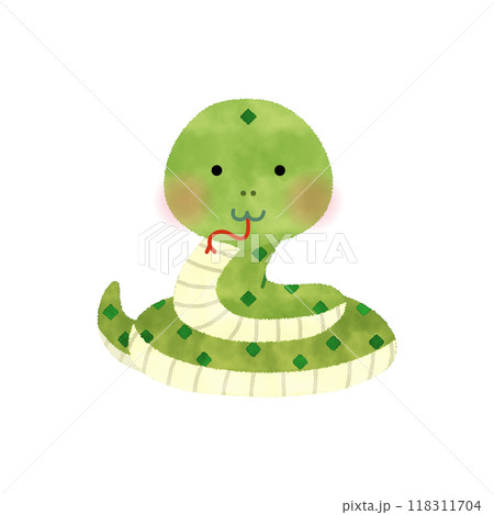 蛇の水彩風ベクターイラスト 蛇の水彩風ベクターイラスト 118311704