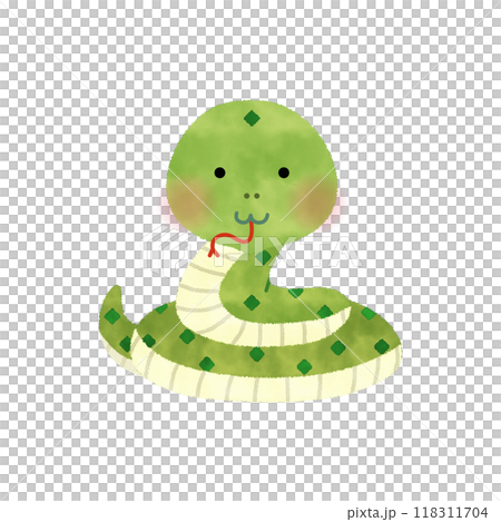 蛇の水彩風ベクターイラスト 蛇の水彩風ベクターイラスト 118311704