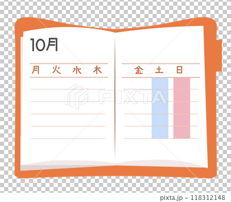 手帳。ベクターイラスト 手帳。ベクターイラスト 118312148
