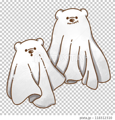 ハロウィン/おばけのくまちゃんのイラスト素材 [118312310] - PIXTA
