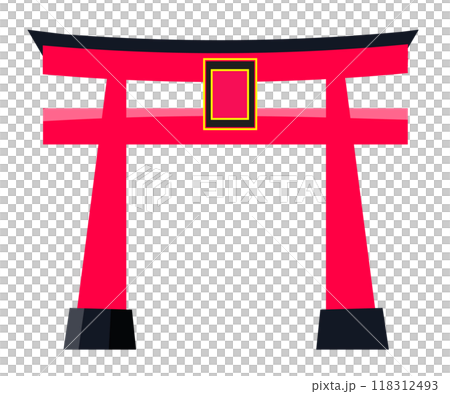 鳥居。神社。ベクターイラスト	 118312493