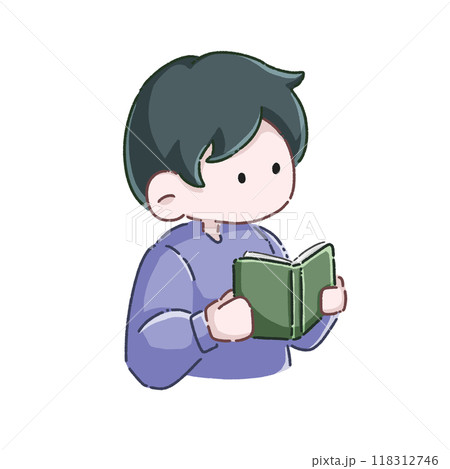 本を読む男の子 118312746