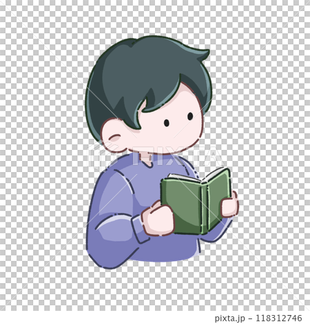 本を読む男の子 118312746