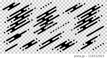 液体　黒　斜め　幾何学　セット　デザイン　ベクター　抽象的な形	 118312923