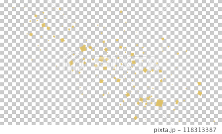 Illustration material of gold leaf or golden confetti 118313387