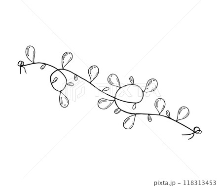 Decorative string light garland vector monochrome isolated illustration. Holiday Ribbon with bulbs painted by black inks. Element for festival, cultural celebration, coloring book, greeting card. Decorative string light garland vector monochrome isolated illustration. Holiday Ribbon with bulbs painted by black inks. Element for festival, cultural celebration, coloring book, greeting card. 118313453