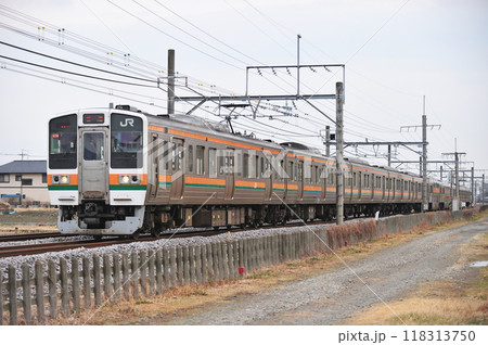 高崎線 行田ー熊谷 JR東日本 211系 C14編成(高崎) 高崎線 行田ー熊谷 JR東日本 211系 C14編成(高崎) 118313750