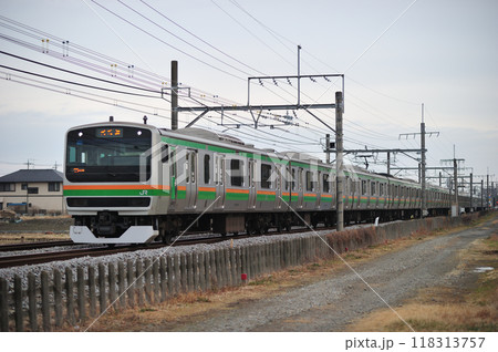 高崎線　行田ー熊谷　JR東日本　E231系1000番台　U118編成（小山） 118313757