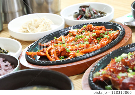 korea food. grilled deodeok root, mountain herb whose roots have restorative properties korea food. grilled deodeok root, mountain herb whose roots have restorative properties 118313860