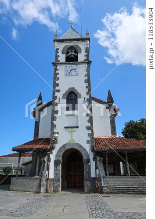 Church of San Miguel Arcangel, Busturia on a Clear Day in Basque Country 118313904