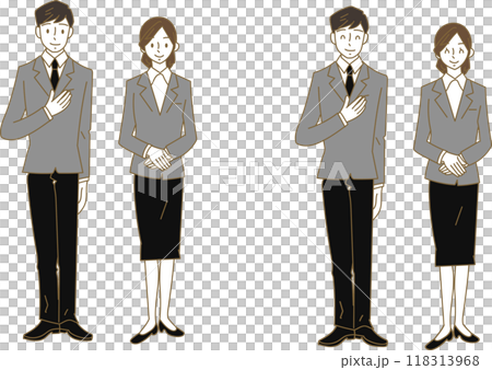 スーツの男性と女性 118313968