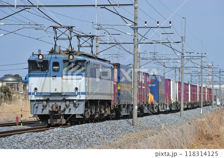 東北本線 東鷲宮ー栗橋 JR貨物 EF65-1094(新鶴見) 東北本線 東鷲宮ー栗橋 JR貨物 EF65-1094(新鶴見) 118314125