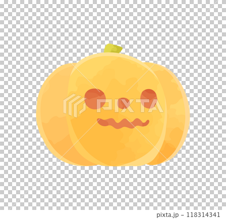 Jack-o'-lantern - Halloween pumpkin hand-drawn illustration Jack-o'-lantern - Halloween pumpkin hand-drawn illustration 118314341