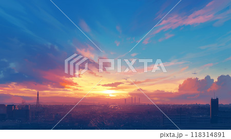 朝焼けの街 118314891