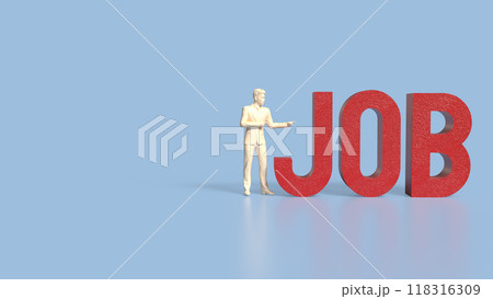 The Job Text for Business concept 3d rendering The Job Text for Business concept 3d rendering 118316309