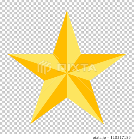 Golden star illustration_simple and cute star vector icon 118317189