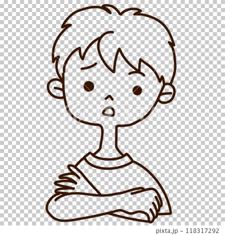 問題男孩線描 118317292