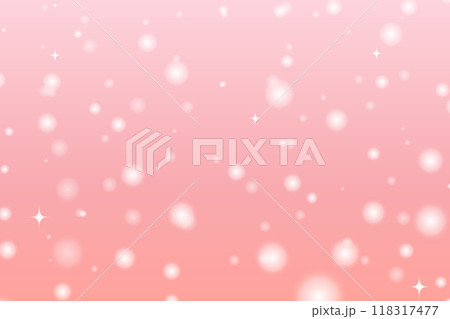 ピンクのグラデーションと光・雪のきれいな背景 118317477