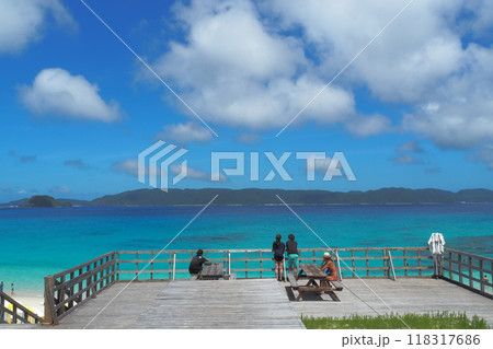 座間味島、古座間味ビーチの風景 座間味島、古座間味ビーチの風景 118317686
